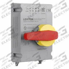 LEVITON Disconnect Switch: Non-Fusible, 30 A, 600V AC, Non-Metallic, Indoor/Outdoor (MPN LDS30-RCM). Key specifications — attr867131: LEVITON.