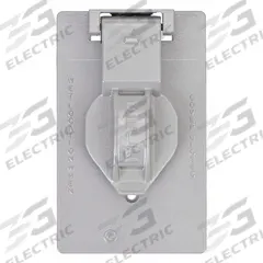 BELL Weatherproof Cover: Die-Cast Zinc, Outdoor Receptacles, 1 Gangs, 4 9/16 in Overall Ht, 3R, Gray (MPN 5155-0). Key specifications — Brand: BELL; Color: Gray; Compatible with Product Type: Outdoor Receptacles; Mounting Orientation: Vertical.