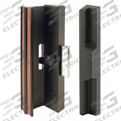 PRIME-LINE Sliding Door Lock: 1 in Lg, 2 in Wd - Recessed Handles for Sliding Doors