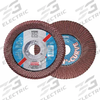 PFERD Flap Disc: Radial, 4-1/2" x 5/8"-11, Aluminum Oxide, 40 Grit, Fiberglass Bk - General Purpose Flap Discs for Stainless Steel & Soft Metals