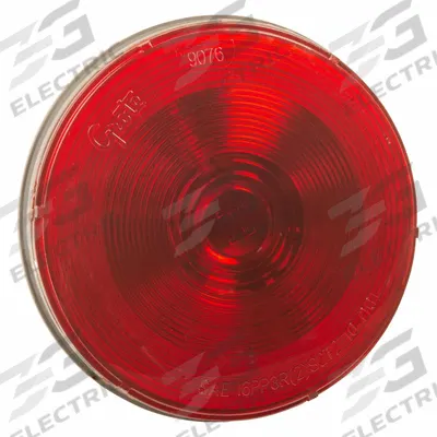 GROTE Stop/Turn/Tail Light: Incandescent, Stop Light, Red, Round, 4 5/16 in Overall Dia - Stop Lights