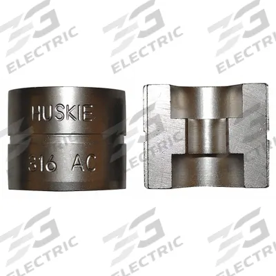 HUSKIE TOOLS Upper and Lower Crimping Die: 3/16 in Aluminum/Copper, 2 Sizes - Huskie Replacement Crimping Dies