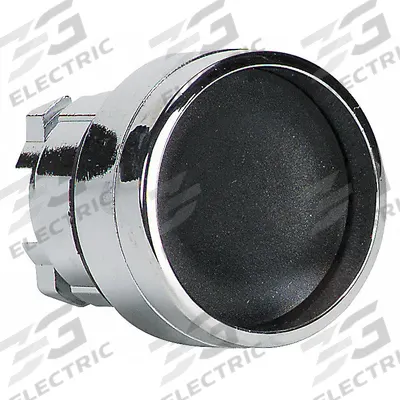 SCHNEIDER Recessed Push Button: Black, 22 mm Mounting Size, Metallic - Flush-Mount & Recessed Push-Button Operators