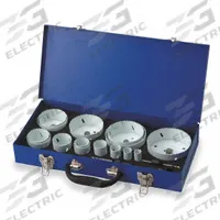 WESTWARD Hole Saw Kit: 19 Pieces, 1 1/2 in Max. Cutting Dp, Bi-Metal, 4/6 Teeth per Inch (MPN 1VXK4). Key specifications — attr1098178: 4/6; attr1098172: WESTWARD.