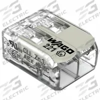 WAGO Lever Wire Connector: 2 Port, 24 AWG – 12 AWG Solid Wire Size Range, 20 A, 440 V, 221 Ex Series (MPN 221-482). Key specifications — Brand: WAGO; Product Type: Lever; Series: 221 Ex.
