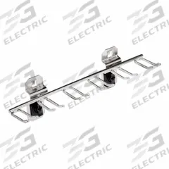 TRITON PRODUCTS Multi-Prong Tool Holder: 1 3/8 in x 8 1/8 in x 2 1/4 in, 1 Hooks, 1 1/2 in Hook Dp (MPN 66660). Key specifications — Mounting Type: Surface; Includes: ABS Retainers; Finish: Brushed; Color: Silver; Accessory Type: Multi-Prong Toolholder; Locking System: ABS Retainers; Material: Stainless Steel; For Tool Type: Writing Instruments.