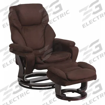 FLASH FURNITURE Office Chair: Austin, Brown, Fabric Material, 28 1/2 in Back Ht - Fixed-Arm Office Chairs