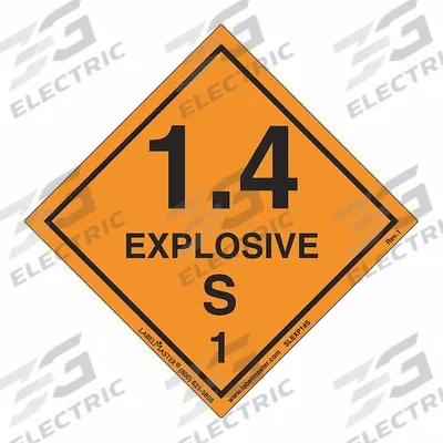 LABELMASTER Explosive 1.4 S Label,Vinyl,Package Quantity 500: Explosive 1.4S, 4 in Label Wd - Class 1: Explosives