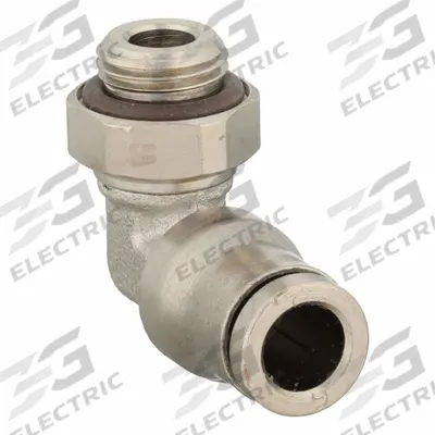 LEGRIS Push-Fit Elbow Fitting: 6 mm OD x 1/8 in Pipe Size, Push-to-Connect x MBSPP - Nickel-Plated Brass Tube Fittings
