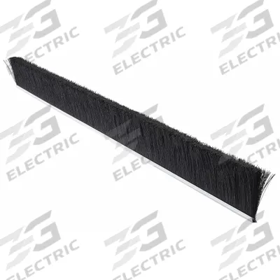 TANIS Strip Brush: 1 3/4 in Bristle Trim Ht, Black, 0.014 in Bristle Dia, Crimped Wire - General Purpose Nylon Strip Brushes with Rigid Backing