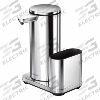 SIMPLEHUMAN Toiletry Dispenser: 7 3/4 in Ht, 5 5/8 in Wd, 5 3/8 in Dp - Wall-Mount Dispensers