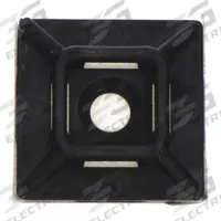 3M Cable Tie Base: 0.21 in Slot Wd, 0.06 in Slot Ht, 0.74 in L x 0.74 in W x 0.22 in H, 500 PK (MPN CTB75X75BKA-C). Key specifications — For Use With: Miniature, Intermediate and Standard Cable Ties; Size: 0.74 in L x 0.74 in W x 0.22 in H; Color: Black; Brand: 3M.