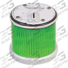 EDWARDS SIGNALING Stacklight Warning Light: Flashing/Steady, 120V AC, Green, 70 mm Overall Dia (MPN 270CLEDMG120A). Key specifications — Brand: EDWARDS SIGNALING; Compatible with Series: 200 Class; Lens Color: Green; Operating Voltage: 120V AC; Manufacturer Part Number: 270CLEDMG120A.