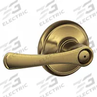 SCHLAGE Door Lockset: Privacy Lever Locksets, Brass, ADA Compliant (MPN F40 VLA 609). Key specifications — Ligature Resistance: Not Ligature-Resistant; Brand: SCHLAGE; Lockset Function ANSI Code: F76; Visual Indicator Message: No Message; Lockset Style: Avila; ADA Compliant: Yes; Finish: Satin Brass, Blackened, Satin Relieved, Clear Coated : Brass.
