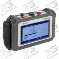 MEGGER Battery Capacity Analyzer: 100 V to 240 V, Lead Acid/Lithium-Ion/NiCD, LCD Touchscreen (MPN BITE5). Key specifications — Testing Functions: Temperature; Includes Tester Batteries: Batteries Included; Batteries Tested: NiCD; Brand: MEGGER.