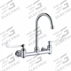 ELKAY Handle-Operated Faucet: Wall, Centerset, Brass, Chrome Plated, 1.5 gpm Flow Rate, Gooseneck (MPN LK940GN05T6H). Key specifications — Color/Finish: Chrome Plated; Series: Elkay®; Includes: Vandal-Resistant Aerator.