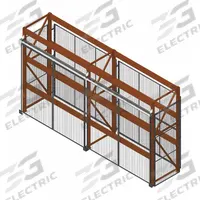 WIRECRAFTERS Enclosure Kit: 2 Bays, 120 in x 48 in x 120 in, 10 ga, Steel, Powder Coated, Gray (MPN RE101048SD2). Key specifications — Brand: WIRECRAFTERS; Material: Steel; Includes: (2) Sliding Doors; Includes Hardware: Yes; Finish: Powder Coated; Color: Gray.