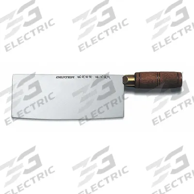 DEXTER RUSSELL Chinese Chefs Knife: Straight, 11 in Overall Lg, Steel Blade, Hardwood Handle - Chinese Cleavers