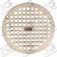 ZURN Strainer: Round, 6 in Overall Dia, 3/8 in Overall Ht, Nickel, Nickel, Bronze, Drop-In (MPN PN400-6B-STR-W/SCR). Key specifications — Finish: Nickel; Brand: ZURN; Color Family: Bronze.