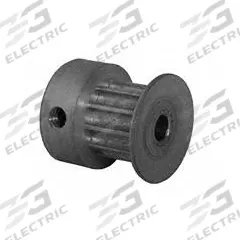 DAYTON Timing Pulley: Curvilinear, Fixed, For 6 mm Belt Wd, 11 Teeth, 3 mm Pitch, Aluminum (MPN 11-3M06-6CA1). Key specifications — Brand: DAYTON; Finish: Clear Anodized; For Belt Series: Powerhouse®.