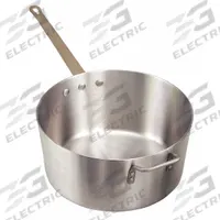 CRESTWARE Sauce Pan: 10 qt Capacity, Aluminum, Riveted, Silver, Steel Handle, NSF Certified (MPN PAN10). Key specifications — NSF Certified: Yes; Body Material: Aluminum; Handle Coating: Chrome Plated; Brand: CRESTWARE; Body Style: Straight; Handle Material: Steel; Handle Type: Riveted; Material: Aluminum.