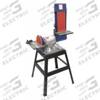 DAYTON Belt and Disc Sander: For Metal/Plastic/Wood, 120 V_240 V, Single-Phase, 1 hp, 9 in Disc, 45° (MPN 49G990). Key specifications — attr564072: Single-Phase; attr650959: Metal; attr564036: DAYTON.