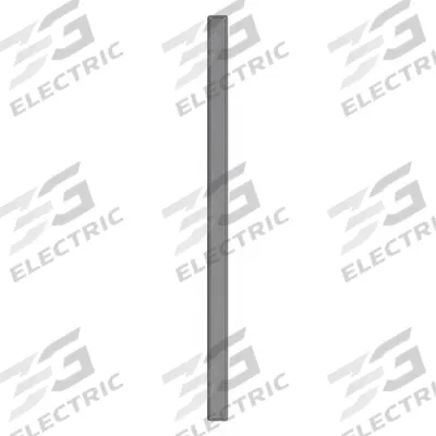ASI GLOBAL PARTITIONS Partition Column: Steel, Smooth Semi Gloss, Charcoal, 82 in Ht, 4 in Wd - Pilasters for Bathroom Partitions