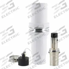 Single Pole Inline: Male, White, 1000V AC, 898 A, Crimp Tube Termination, 49 Series (MPN 49M53-W). Key specifications — Gender: Male; Series: 49; Brand: LEVITON.