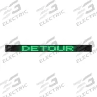 FEDERAL SIGNAL LED Message Display Sign: Indoor/Outdoor, 1 Faces, Brackets, 3 in Overall Ht (MPN MB1-G)