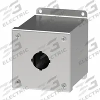 HOFFMAN Push Button Enclosure: 30mm, 1 Holes, 304 Stainless Steel, NEMA 4X (MPN E1PBXSS). Key specifications — attr211299: HOFFMAN; attr1043605: Washdown-Corrosion-Resistant.