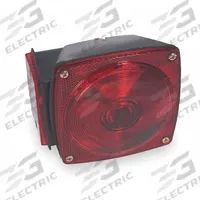 GROTE Trailer Light: Incandescent, Trailer Light, Red, Rectangular, 4 1/2 in Overall Ht, Bracket (MPN 52302). Key specifications — Standards: FMVSS 108; Electrical Connection: Wire Harness; Brand: GROTE; Installation Type: Removable; Lens Color: Red; Mount Type: Bracket; Lighting Technology: Incandescent; Hardware Included: License Plate Bracket.