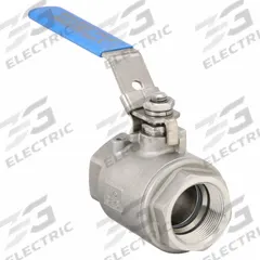 APPROVED VENDOR Manual Two-Way Ball Valve: 1 1/2 in, 316 Stainless Steel, Straight Valve Body, PTFE (MPN SSV-150). Key specifications — Brand: APPROVED VENDOR; Handle: Locking Lever.