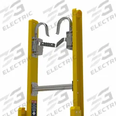 WERNER Extension Ladder: 24 ft Ladder Size, Fiberglass, 375 lb Load Capacity, 74 lb Wt, 2 Sections (MPN D7124-2CL). Key specifications — Color: Yellow; Brand: WERNER; Included Features: Bubble Level; Removable Fly: Removable.