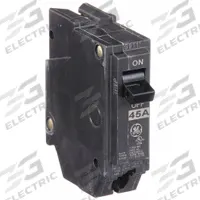 GE Miniature Circuit Breaker: THQL, 45 A, 120/240V AC, Single Phase, 10kA at 120/240V AC, Std (MPN THQL1145). Key specifications — Amps: 45 A; AC Voltage Rating: 120/240V AC; Phase: Single; Max. AIR Rating: 10kA at 120/240V AC; For Use With: Power Mark Gold Load Centers and AQ Lighting Panels.