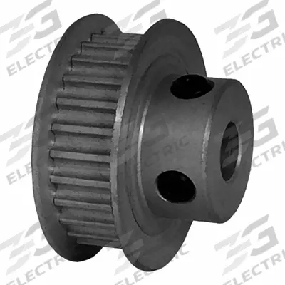 Dayton Timing Pulley: Modified Curvilinear, Fixed, For GT Timing Belt Section - GT Section Fixed-Bore Timing Pulleys with Hub