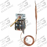 JOHNSON CONTROLS Line Volt Mechanical Tstat: 20° to 80°F, Steel, Adj, 2° to 7°F, 24 to 277V AC Volt (MPN A28GA-23C). Key specifications — Switch Type/Action: SPDT, Open/Close on Rise; Temperature Control Range: 20° to 80°F; Temperature Differential: 2° to 7°F; Voltage: 24 to 277V AC; Capillary Length/Bulb Diameter: 6 ft Capillary, 3/8 in Bulb; Brand: JOHNSON CONTROLS; Differential Type: Adjustable; Enclosure Material: Steel.