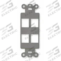 HUBBELL PREMISE WIRING Outlet Frame: Keystone, Gray, 4 Ports, ISF4GY. Key specifications — Color: Gray; Brand: HUBBELL PREMISE WIRING.