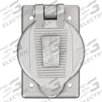 HUBBELL WIRING DEVICE-KELLEMS Weatherproof Cover: Aluminum, Receptacles/Switches, 1 Gangs, Aluminum (MPN HBL7420). Key specifications — Brand: HUBBELL WIRING DEVICE-KELLEMS; Color: Aluminum; Compatible with Product Type: Switches; Mounting Orientation: Vertical.
