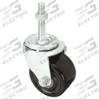 APPROVED VENDOR Stem Caster: 3 in Wheel Dia., 1 3/4 in Wheel Wd, Swivel, Swivel, 1/2 in Stem Dia. (MPN 20TM59). Key specifications — Brand: APPROVED VENDOR; Thread Size: 1/2"-13; Wheel Bearing Type: Ball; Wheel/Tread Color: Black; Roll Up: Swivel.
