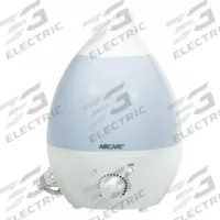 Portable Humidifier: Ultrasonic, 1.5 gal Daily Humidification Output, Cool, Tabletop Housing, White (MPN AUV10AWHT). Key specifications — Brand: AIRCARE.