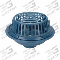 ZURN Roof Drain: 15 in Overall Dia, 10 in Overall Ht, 6 in Nominal Pipe Size, Cast Iron, Plastic (MPN Z100-6NH-DP). Key specifications — Connection Type: No Hub; Includes: Deck Plate and Hardware; Dome Material: Plastic; Brand: ZURN.