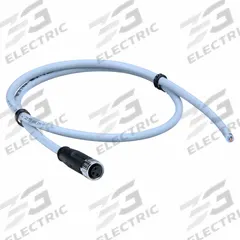 Cordset: M8 Female Straight X Bare Wire, 4 Pins, Gray, PVC, 0.5 m Cable Lg, 0.25 sq mm Wire Size (MPN 21348100481005). Key specifications — Cable Jacket Color: Gray; End 1 Mounting Orientation: Straight; End 1 Gender: Female; End 1 Connection Type: M8; Cable Jacket Material: PVC; Brand: HARTING; IP Rating: IP67; End 2 Connection Type: Bare Wire.
