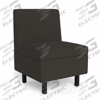 SAFCO PRODUCTS No Arm Modular Seating: Dark Gray, 24 in Overall Wd, 24 in Overall Dp - Modular Multifunctional Furniture