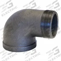 Metal Pipe Elbow: 2 1/2 in x 2 1/2 in, Threaded x Threaded, Class 150, 150 psi, 90° Elbow (MPN ZUSA-PF-23184). Key specifications — Brand: USA INDUSTRIALS; Maximum Operating Pressure: 150 psi; Thread Sealant Type: PTFE.