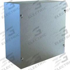 HAMMOND Junction Box: Galvanized Steel, 24 in x 24 in x 4 in, NEMA 1, Solid Cover, Screw On (MPN CSG24244). Key specifications — Brand: HAMMOND; Closure Method: Screws; Knockouts: Not Included.