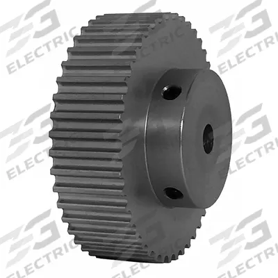 Dayton Timing Pulley: Curvilinear, Fixed, For 15 mm Belt Wd, 44 Teeth, 5 mm Pitch - HTD Section Fixed-Bore Timing Pulleys with Hub