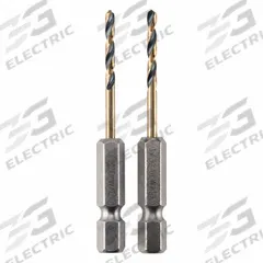 DEWALT Hex Shank Drill Bit: 3/32", 118° Chisel Point, Black & Gold HSS, Impact Rated, 2 PK (MPN DWA5006). Key specifications — attr1234973: Impact Rated; attr1234966: DEWALT; attr1234978: 0.0938.