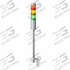 PATLITE Tower Light Assembly: 3 Tier, No Sounder Tier, IP54, Amber/Green/Red, Direct Wire, Steady (MPN LR4-302LJNU-RYG). Key specifications — Manufacturer Part Number: LR4-302LJNU-RYG; Brand: PATLITE; Operating Voltage: 24V DC; Light Tier Color: Green.
