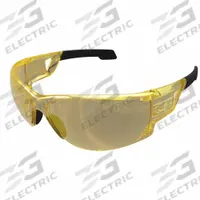 MECHANIX WEAR Safety Glasses: Amber Lens, Half-Frame, Anti-Fog/Anti-Reflective/Indoor/Outdoor (MPN VNS-30AC-PU). Key specifications — Brand: MECHANIX WEAR; Frame Color: Gold; Lens Color: Amber; Lens Properties: Anti-Fog / Indoor/Outdoor.