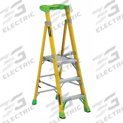 LOUISVILLE LADDER Platform Stepladder: Fiberglass, 375 lb Load Capacity, 30 lb Wt, 14.3 in x 19 in (MPN FCP1403HD). Key specifications — Brand: LOUISVILLE LADDER.